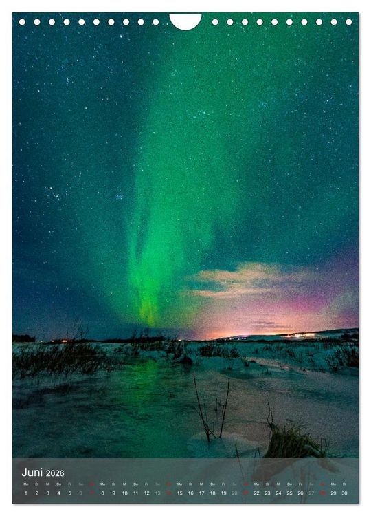 Produktbild: Aurora - Polarlicht des Nordens (Wandkalender 2026 DIN A4 hoch), CALVENDO Monatskalender