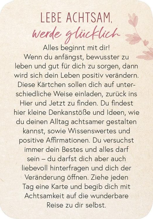 Achtsamkeit liegt in dir