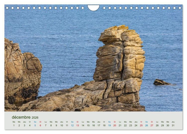 Produktbild: T&ecirc;tes de pierre sur les c&ocirc;tes de Bretagne (Calendrier mural 2026 DIN A4 vertical), CALVENDO calendrier mensuel