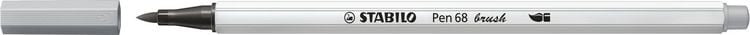 Produktbild: STABILO Premium-Filzstift mit Pinselspitze f&uuml;r variable Strichst&auml;rken -   Pen 68 brush - Einzelstift - mittelgrau