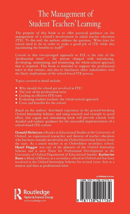 Produktbild: The Management of Student Teachers' Learning