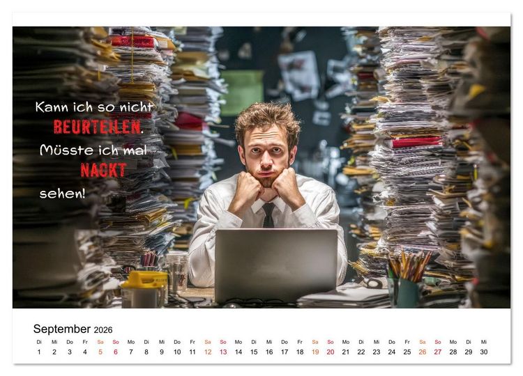 Produktbild: B&uuml;ro - Kaffee, Chaos, Kollegen (Wandkalender 2026 DIN A2 quer), CALVENDO Monatskalender