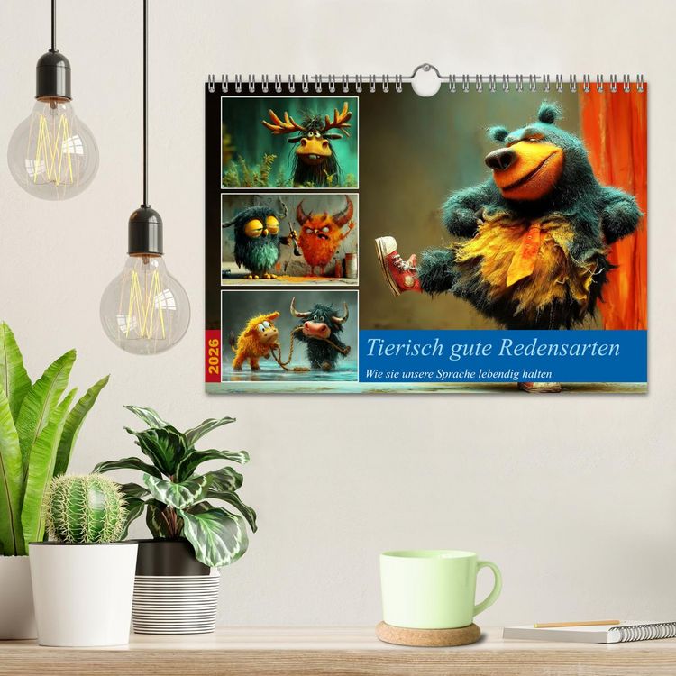 Produktbild: Tierisch gute Redensarten (Wandkalender 2026 DIN A4 quer), CALVENDO Monatskalender