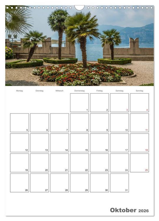 Produktbild: GARDASEE Terminplaner (Wandkalender 2026 DIN A3 hoch), CALVENDO Monatskalender