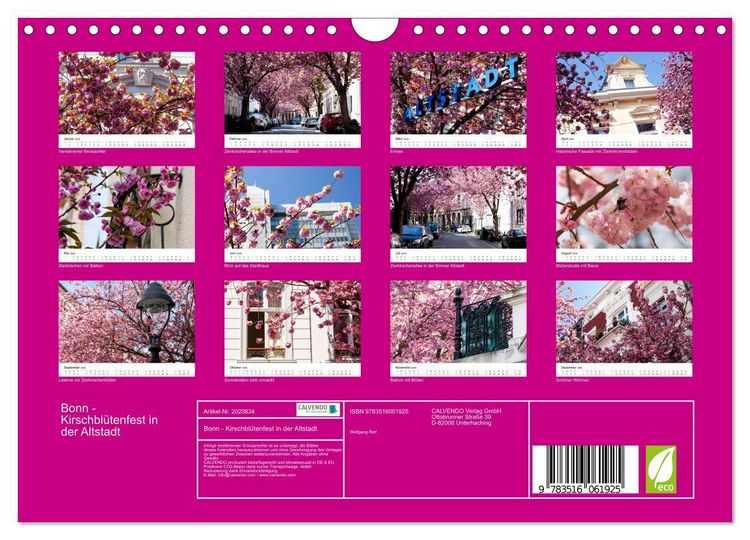 Produktbild: Bonn - Kirschbl&uuml;tenfest in der Altstadt (Wandkalender 2026 DIN A4 quer), CALVENDO Monatskalender
