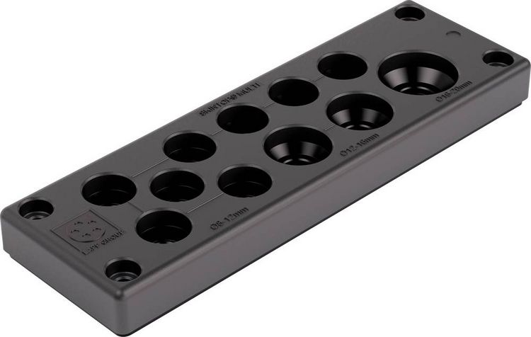 Produktbild: LAPP SKINTOP&reg; MULTI Version 4 Mehrfachkabeldurchf&uuml;hrungsplatte Klemm-&Oslash; (max.) 20 mm Plattenst&auml;rke (max.) 14 mm Polycarbonat 1 St.