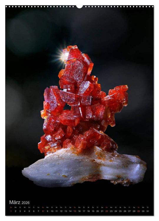 Produktbild: ZAUBERHAFTE MINERALIEN designed by nature (hochwertiger Premium Wandkalender 2026 DIN A2 hoch), Kunstdruck in Hochglanz