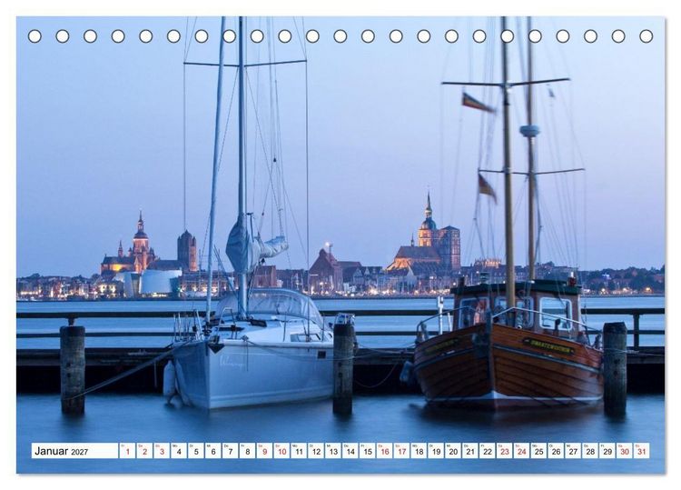 Produktbild: Stralsund - Momente einer Reise (Tischkalender 2027 DIN A5 quer), CALVENDO Monatskalender