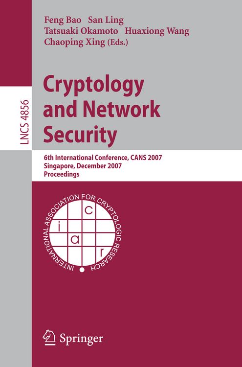 Produktbild: Cryptology and Network Security