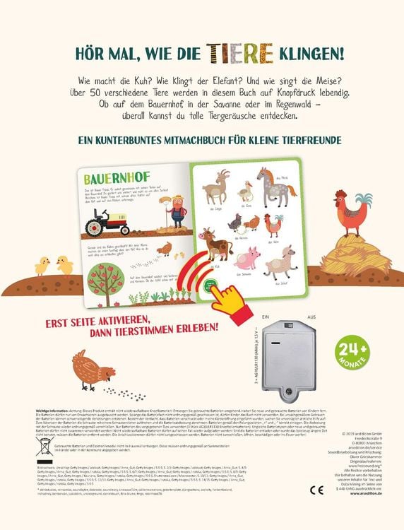 Produktbild: Mein kunterbuntes Soundbuch &ndash; Tiere