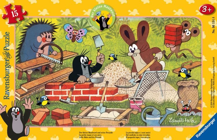 Produktbild: Rahmenpuzzle Ravensburger Der kleine Maulwurf und seine Freunde 15 Teile