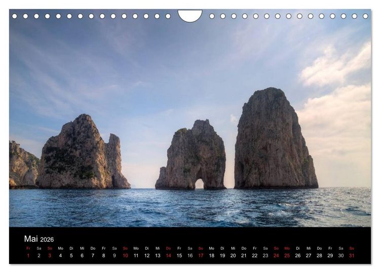 Produktbild: Amalfik&uuml;ste und Capri (Wandkalender 2026 DIN A4 quer), CALVENDO Monatskalender