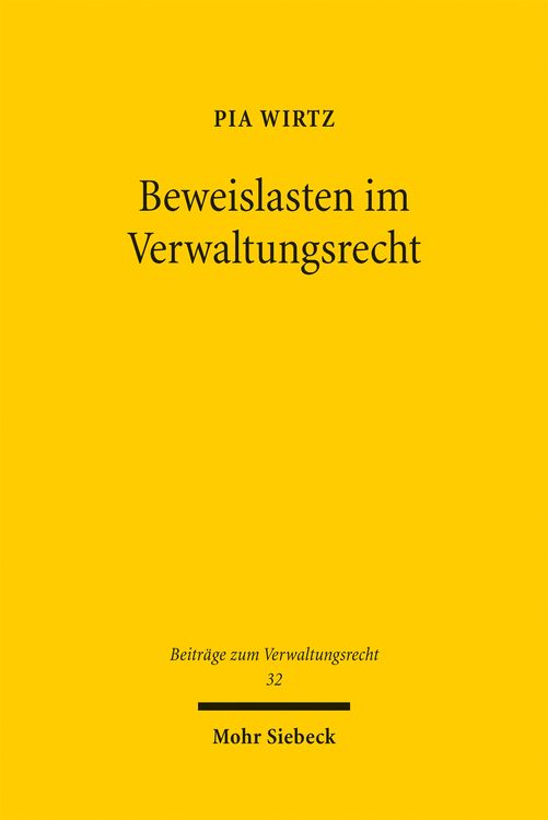 Produktbild: Beweislasten im Verwaltungsrecht