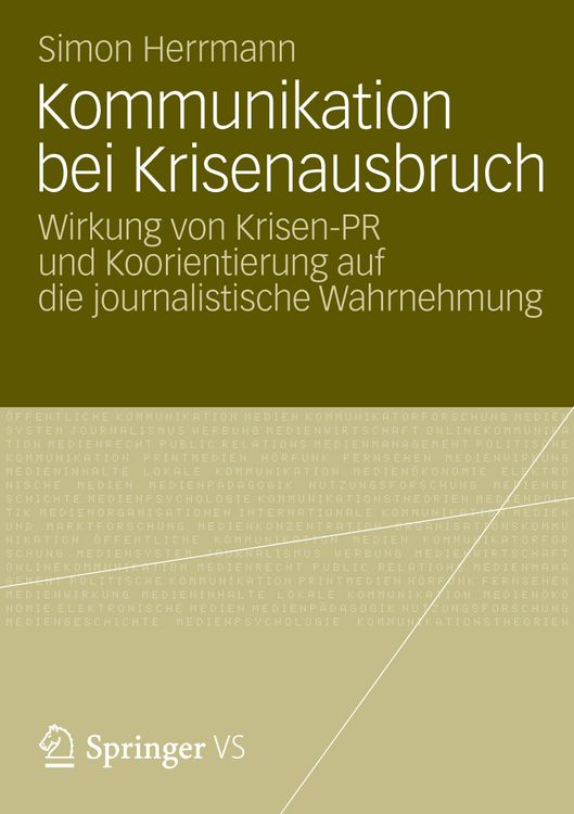 Produktbild: Kommunikation bei Krisenausbruch
