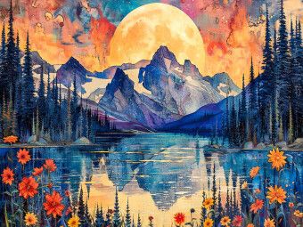 Produktbild: CALVENDO Puzzle Romantische Szenen unter dem Sternenhimmel am Bergsee. | 1000 Teile Lege-Gr&ouml;&szlig;e 64x48cm Foto-Puzzle f&uuml;r gl&uuml;ckliche Stunden