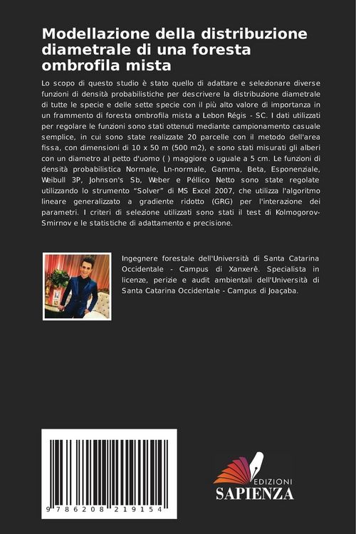 Produktbild: Modellazione della distribuzione diametrale di una foresta ombrofila mista