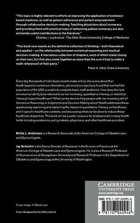 Produktbild: Numerical Reasoning in Judgments and Decision Making about Health