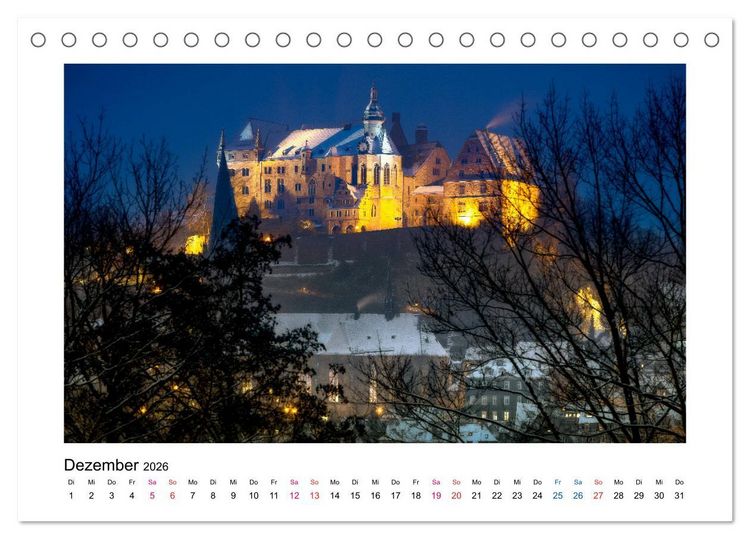 Produktbild: Marburger Ansichten (Tischkalender 2026 DIN A5 quer), CALVENDO Monatskalender