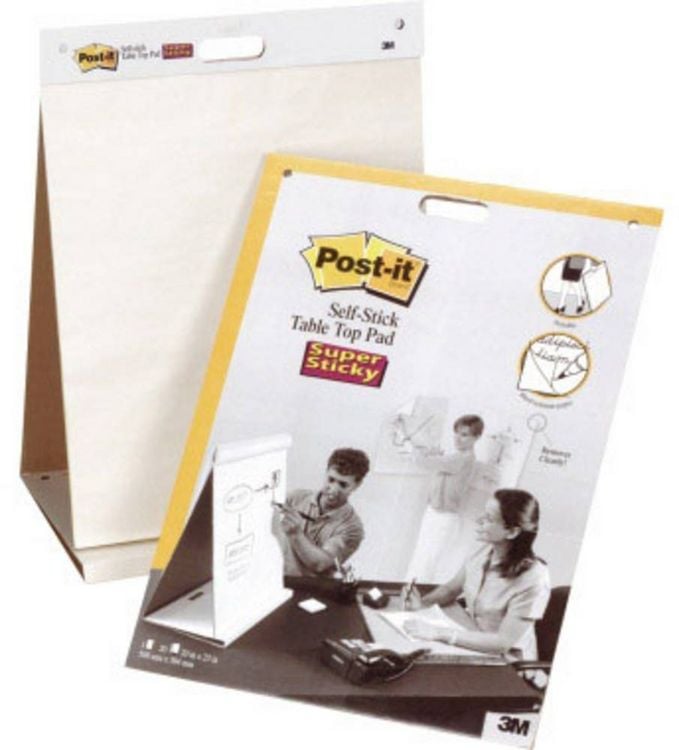 Produktbild: Post-it Super Sticky Meeting Chart Flipchartblock Anzahl der Bl&auml;tter: 20 blanko 508 mm x 584 mm Wei&szlig;