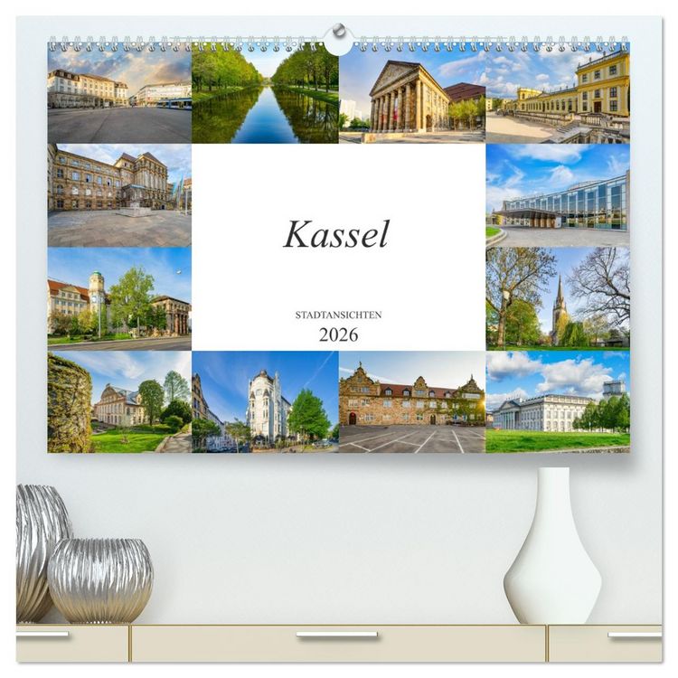 Produktbild: Kassel Stadtansichten (hochwertiger Premium Wandkalender 2026 DIN A2 quer), Kunstdruck in Hochglanz