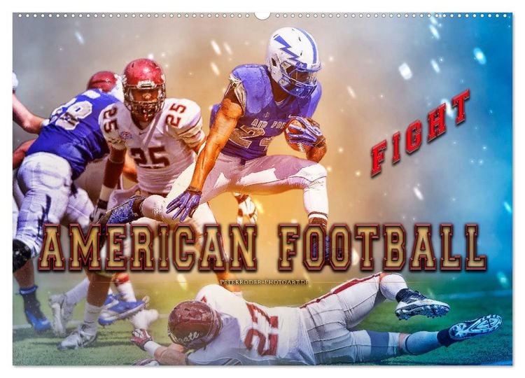 Produktbild: American Football - Fight (Wandkalender 2026 DIN A2 quer), CALVENDO Monatskalender