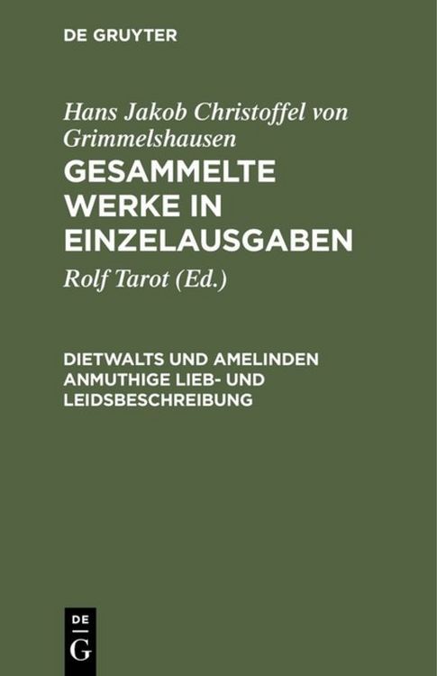 Produktbild: Dietwalts und Amelinden anmuthige Lieb- und Leidsbeschreibung