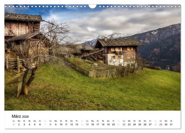 Produktbild: Bergbauernh&ouml;fe im Ultental (Wandkalender 2026 DIN A3 quer), CALVENDO Monatskalender