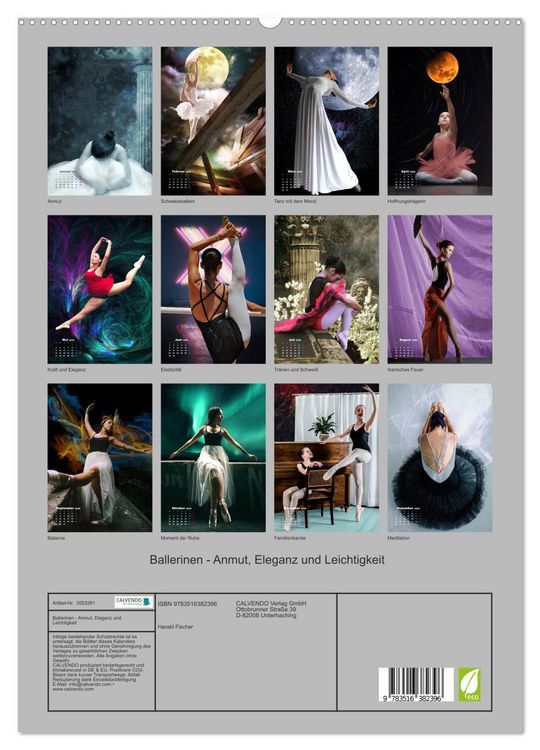 Produktbild: Ballerinen - Anmut, Eleganz und Leichtigkeit (hochwertiger Premium Wandkalender 2026 DIN A2 hoch), Kunstdruck in Hochglanz