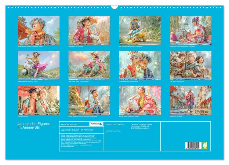 Produktbild: Japanische Figuren - Im Anime-Stil (Wandkalender 2027 DIN A2 quer), CALVENDO Monatskalender