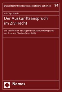 Produktbild: Der Auskunftsanspruch im Zivilrecht