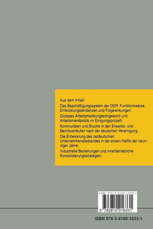 Produktbild: Der ostdeutsche Arbeitsmarkt in Gesamtdeutschland: Angleichung oder Auseinanderdriften?