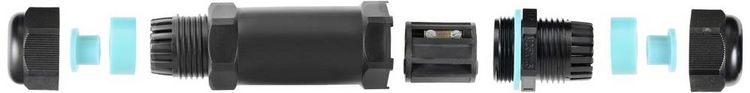 Produktbild: Sygonix SY-5498972 Kabelverbinder mit Schraubklemmen, witterungsbest&auml;ndig (&Oslash; x L) 32 mm x 118 mm 1 St.