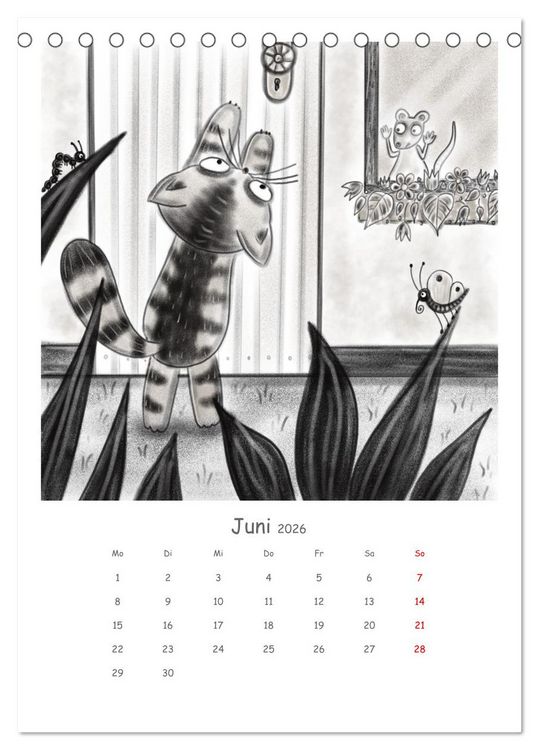 Produktbild: LEOPOLD DER DRITTE - Ein unglaublich liebenswerter Kater (Tischkalender 2026 DIN A5 hoch), CALVENDO Monatskalender