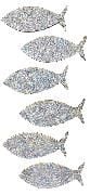 Produktbild: Glitter-Fische, silber