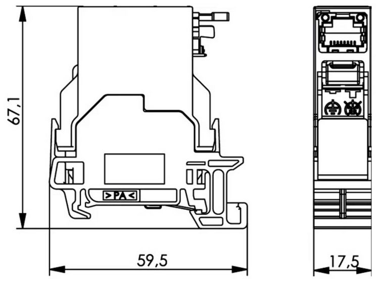 Produktbild: Teleg&auml;rtner 100007435 100007435 STX Tragschienen-Verbinder RJ45