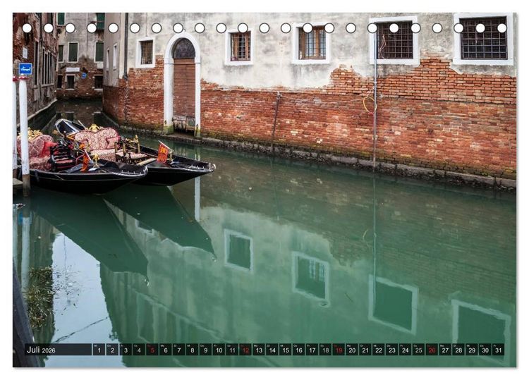 Produktbild: VENEDIG charmante Details (Tischkalender 2026 DIN A5 quer), CALVENDO Monatskalender