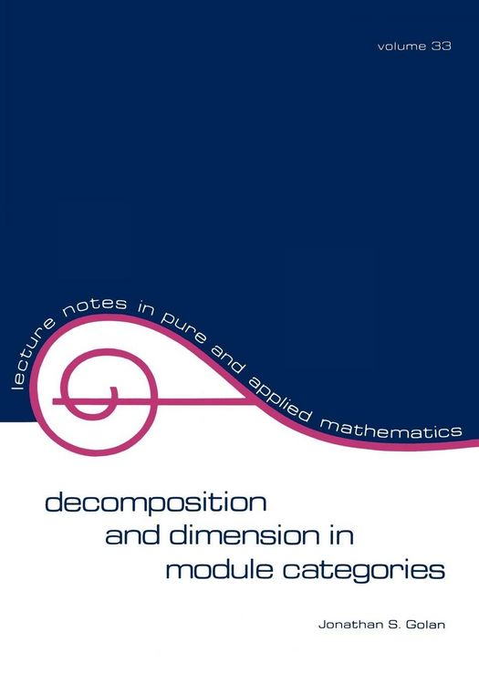 Produktbild: Decomposition and Dimension in Module Categories