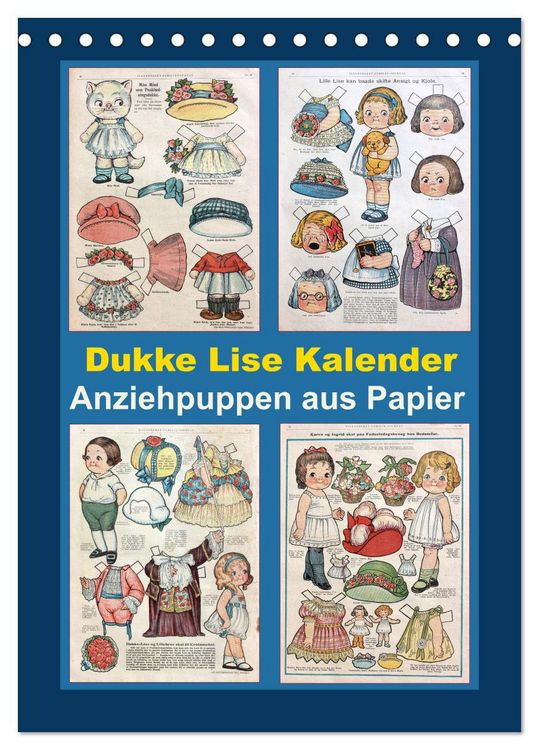 Produktbild: Dukke Lise Kalender - Anziehpuppen aus Papier (Tischkalender 2026 DIN A5 hoch), CALVENDO Monatskalender