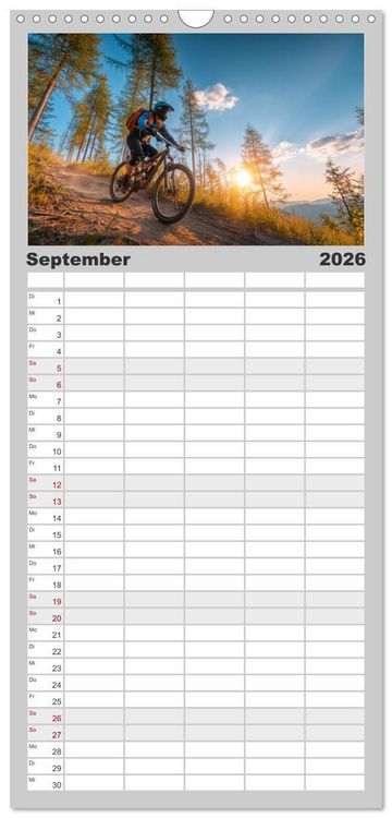 Produktbild: Familienplaner 2026 - Radsport &ndash; Vom Training zum Triumph mit 5 Spalten (Wandkalender, 21 x 45 cm) CALVENDO