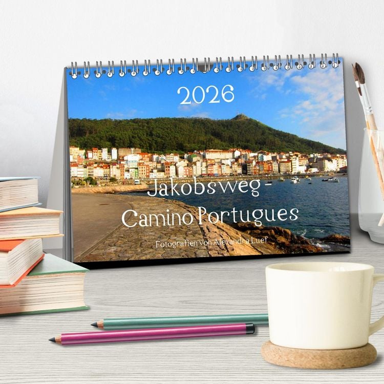 Produktbild: Jakobsweg - Camino Portugues (Tischkalender 2026 DIN A5 quer), CALVENDO Monatskalender
