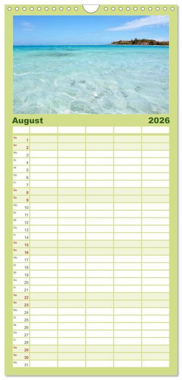 Produktbild: Familienplaner 2026 - Fidschi - Der faszinierende Inselstaat im S&uuml;dpazifik. mit 5 Spalten (Wandkalender, 21 x 45 cm) CALVENDO