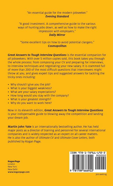Produktbild: Great Answers to Tough Interview Questions