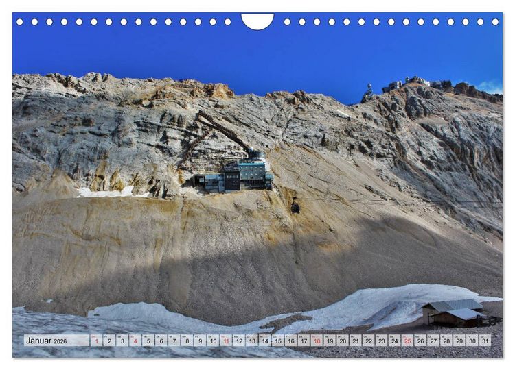 Produktbild: Zugspitze - Der h&ouml;chste Berg Deutschlands (Wandkalender 2026 DIN A4 quer), CALVENDO Monatskalender