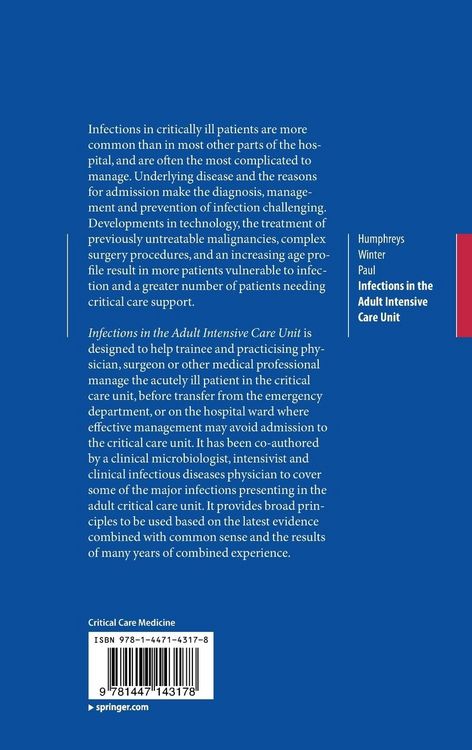Produktbild: Infections in the Adult Intensive Care Unit