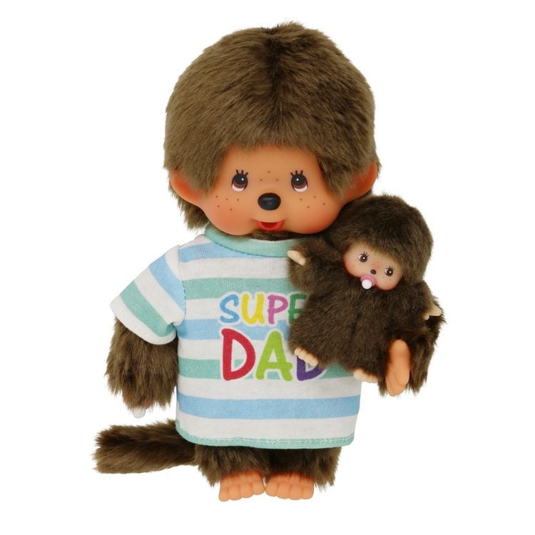 Produktbild: Monchhichi 20cm Super Dad + Baby