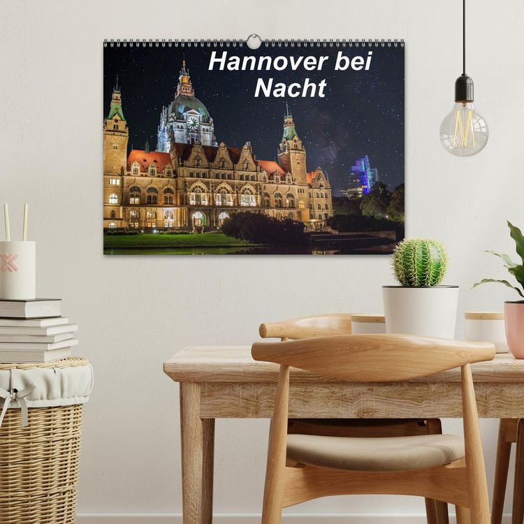 Produktbild: Hannover bei Nacht (Wandkalender 2026 DIN A3 quer), CALVENDO Monatskalender