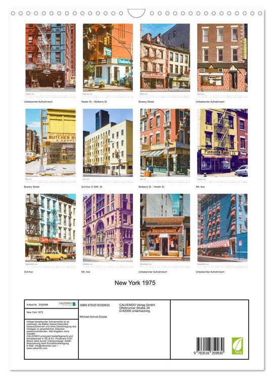 Produktbild: New York 1975 (Wandkalender 2026 DIN A3 hoch), CALVENDO Monatskalender