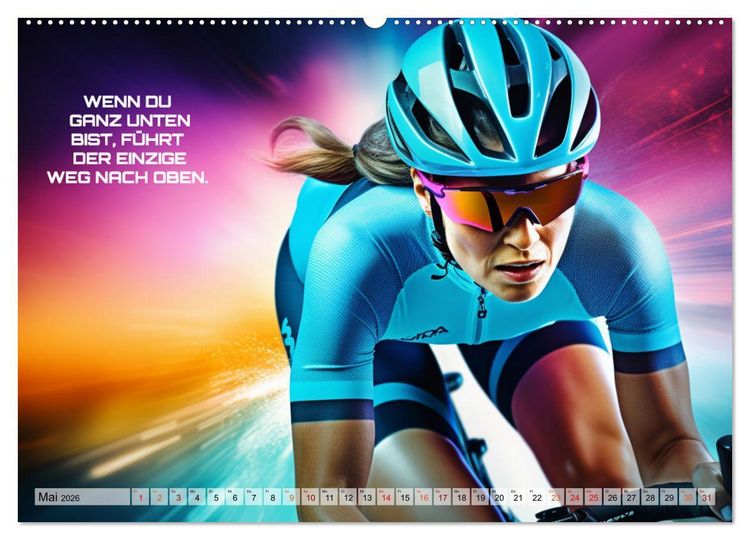 Produktbild: Rennrad und Motivation (Wandkalender 2026 DIN A2 quer), CALVENDO Monatskalender