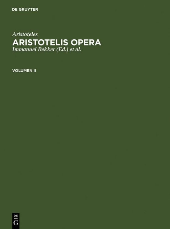 Produktbild: Aristotelis Opera. Volumen II