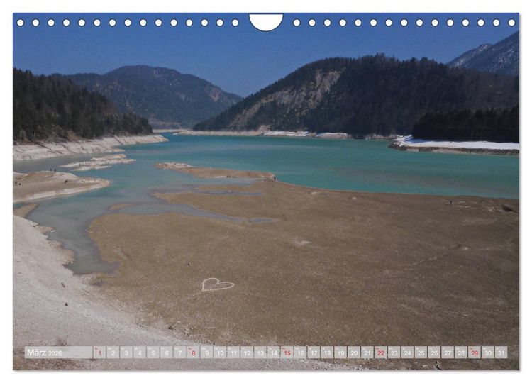 Produktbild: Der Sylvenstein - Impressionen eines Sees in Oberbayern (Wandkalender 2026 DIN A4 quer), CALVENDO Monatskalender